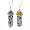 SnowFlake Obsidian Gemstone Pendant Necklace